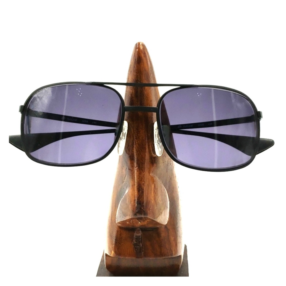 Vintage Artcraft Black Metal Oval Pilot Sunglasses